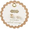 Mud Pie Gold Initial Pave N Pierced Earrings(E)