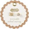 Mud Pie Gold Initial Pave N Pierced Earrings(M)