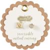 Mud Pie Gold Initial Pave N Pierced Earrings(N)