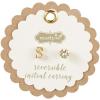Mud Pie Gold Initial Pave N Pierced Earrings(P)