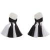 Mud Pie Women’s Beaded Tassel Earrings(Black)