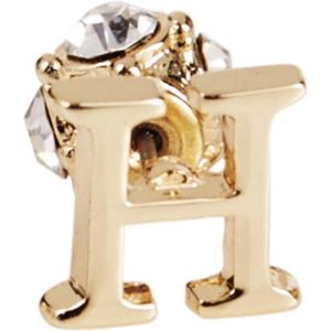 Mud Pie Gold Initial Pave N Pierced Earrings(R)