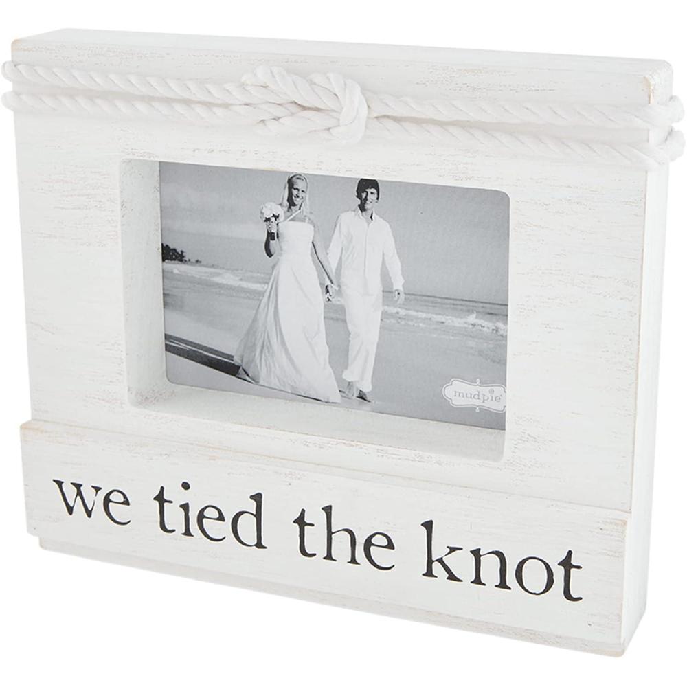image:imageMud Pie 4 x 6 Wedding Block Frame We Tied The Knot