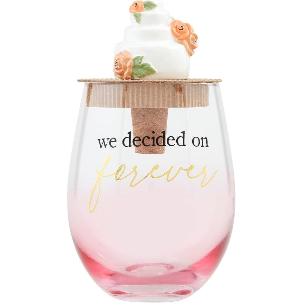 image:imageMud Pie Engaged Wine Glass Set We Decided 16 OzWe Decided