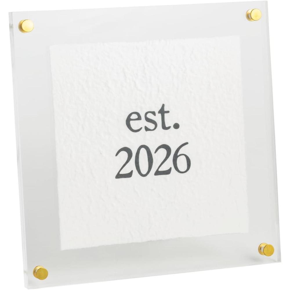 image:imageMud Pie White Established 2026 Acrylic Paper Plaque