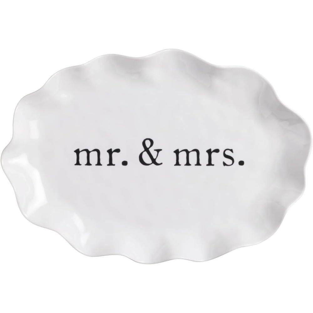 image:imageMud Pie White Melamine Mr amp Mrs Platter