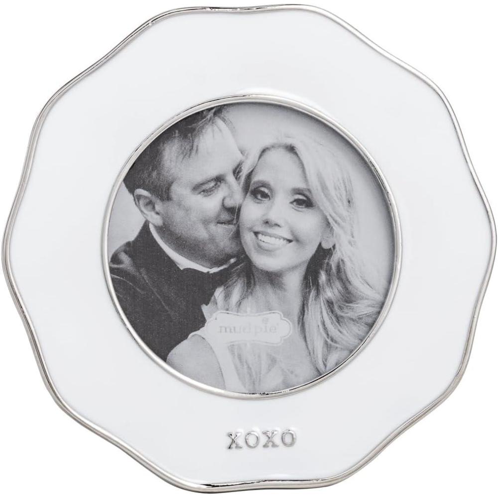 image:imageMud Pie White Metal Xoxo Mini Enamel Wedding Frame
