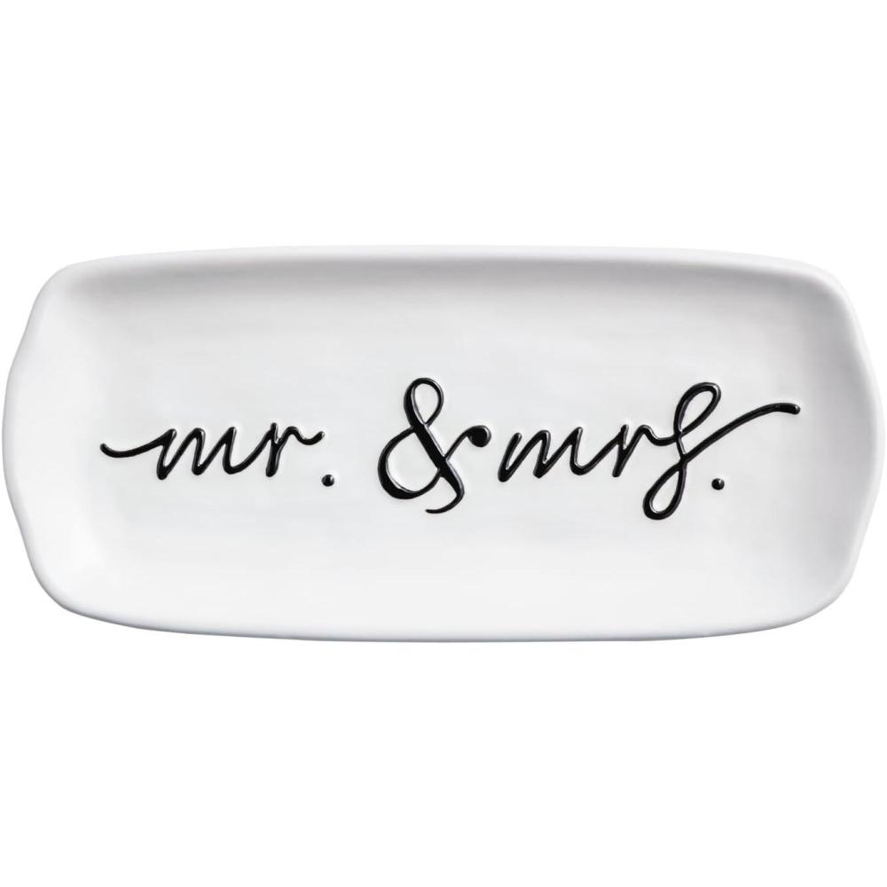 image:imageMud Pie White Stoneware Mr amp Mrs 2026 Everything Dish