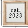 Mud Pie Est 2023 Wall Plaque, Brown