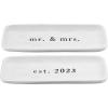Mud Pie Mr Mrs Everything Dish; 4″ x 9″