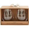 Mud Pie Mr Mrs Wine Glass 2023