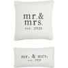 Mud Pie Mrs Est 2024 Pillow, 16 1/2″ x 16 1/2″, Square(Lumbar)