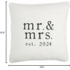 Mud Pie Mrs Est 2024 Pillow, 16 1/2″ x 16 1/2″, Square(Square)