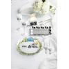 Mud Pie White Acrylic Wedding Mr and Mrs Champagne Flute Set