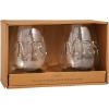 Mud Pie Blue Glass 2026 Mr. and Mrs. Embossed Glass Set