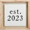 Mud Pie Est 2023 Wall Plaque, Brown