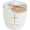 Mud Pie Gold Ceramic Cross Blessings Jar