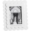 Mud Pie White 5X7 Forward Scallop Wood Frame