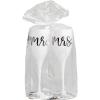 Mud Pie White Acrylic Wedding Mr and Mrs Champagne Flute Set
