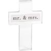 Mud Pie White Acrylic and Two Recycled Paper Cross(Mr Mrs)