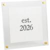 Mud Pie White Established 2026 Acrylic Paper Plaque