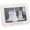 Mud Pie White Metal 4X6 Enamel Frame