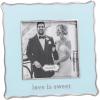 Mud Pie White Metal I Do Mini Enamel Wedding Frame(Light/Pastel Blue)