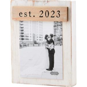 Mud Pie Est 2023 Magnetic Block Frame,White