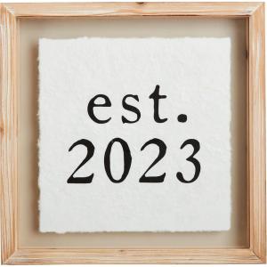 Mud Pie Est 2023 Wall Plaque, Brown