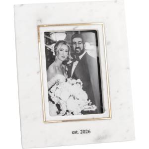 Mud Pie White 4X6 Marble Established 2026 Wedding Frame