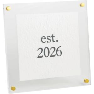 Mud Pie White Established 2026 Acrylic Paper Plaque
