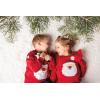 Mud Pie Boys’ Mud Pie Kids Christmas Applique Santa Sweatshirt(Red)