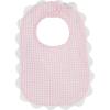Mud Pie Children’s Pink Gingham Scallop Bib; One Size Fits Most
