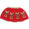Mud Pie Girls’ Mud Pie Kids Christmas Reindeer Christmas Tutu(Red)