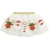 Mud Pie Girls’ Mud Pie Kids Christmas White Gold Christmas Tutu(White)