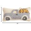 Mu dPie Fall Mini Hooked Pillow, Pumpkin Trio, 6″ x 12″(Truck)