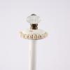 Mud Pie Doorknob Wood Beaded Paper Towel Holder, White, 15″