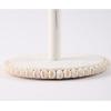 Mud Pie Doorknob Wood Beaded Paper Towel Holder, White, 15″
