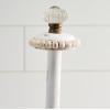 Mud Pie Doorknob Wood Beaded Paper Towel Holder, White, 15″