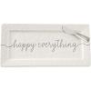 Mud Pie Happy Hostess Serving Platter, White