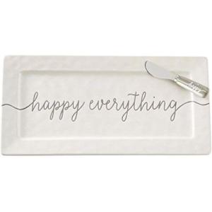 Mud Pie Happy Hostess Serving Platter, White