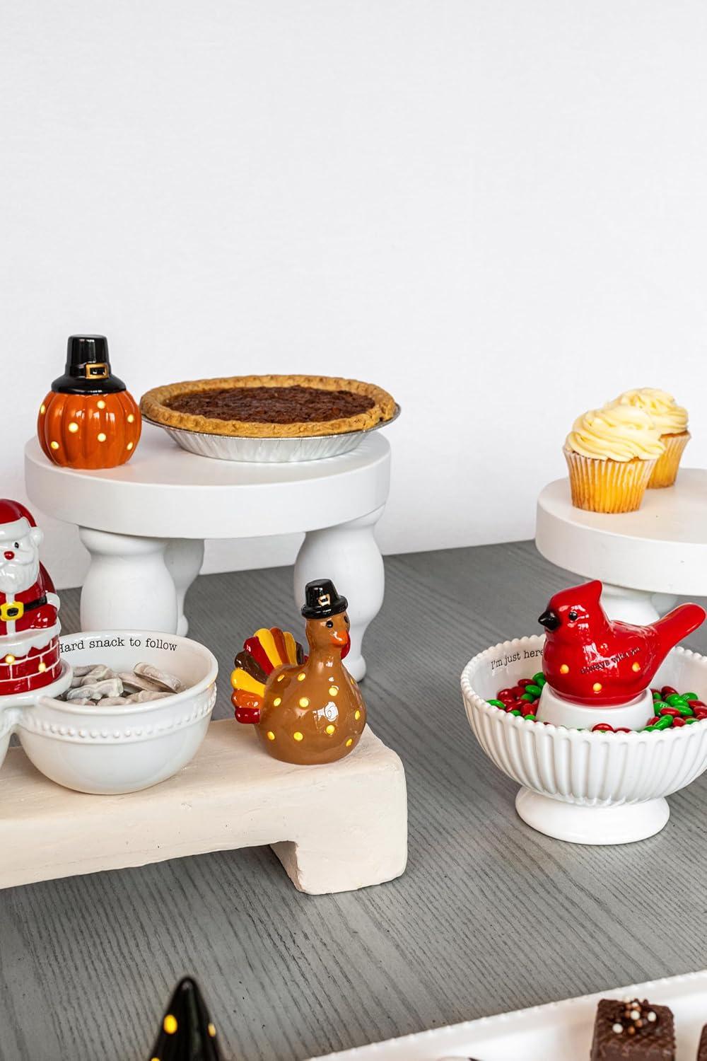 image:imageMud Pie Light Up Holiday Sitter Turkey Interchangable Sitter for Base