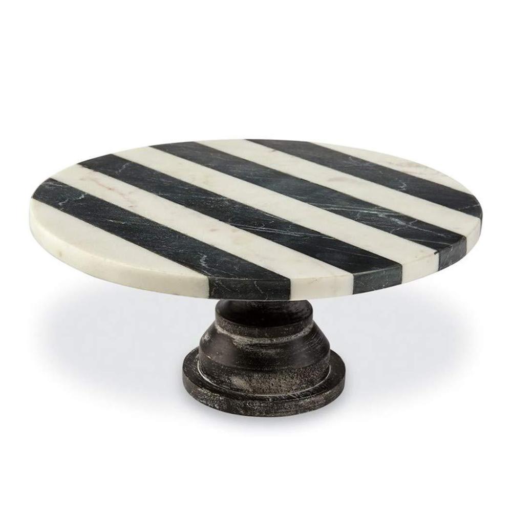 image:imageBlack and White Marble Cake Pedestal