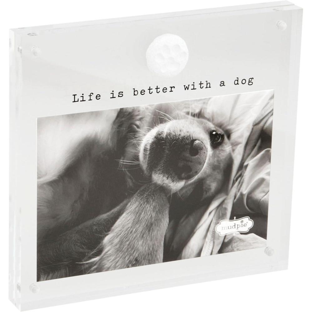 image:imageMud Pie 4X6 Acrylic Dog Paw Frame 6 12 X 7