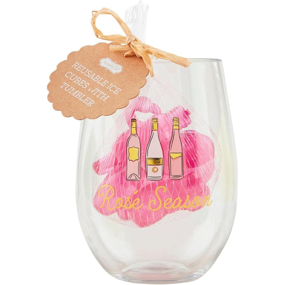 image:imageMud Pie Day Party Cup Ice Cube Set glass 14 oz  cube 2Rose