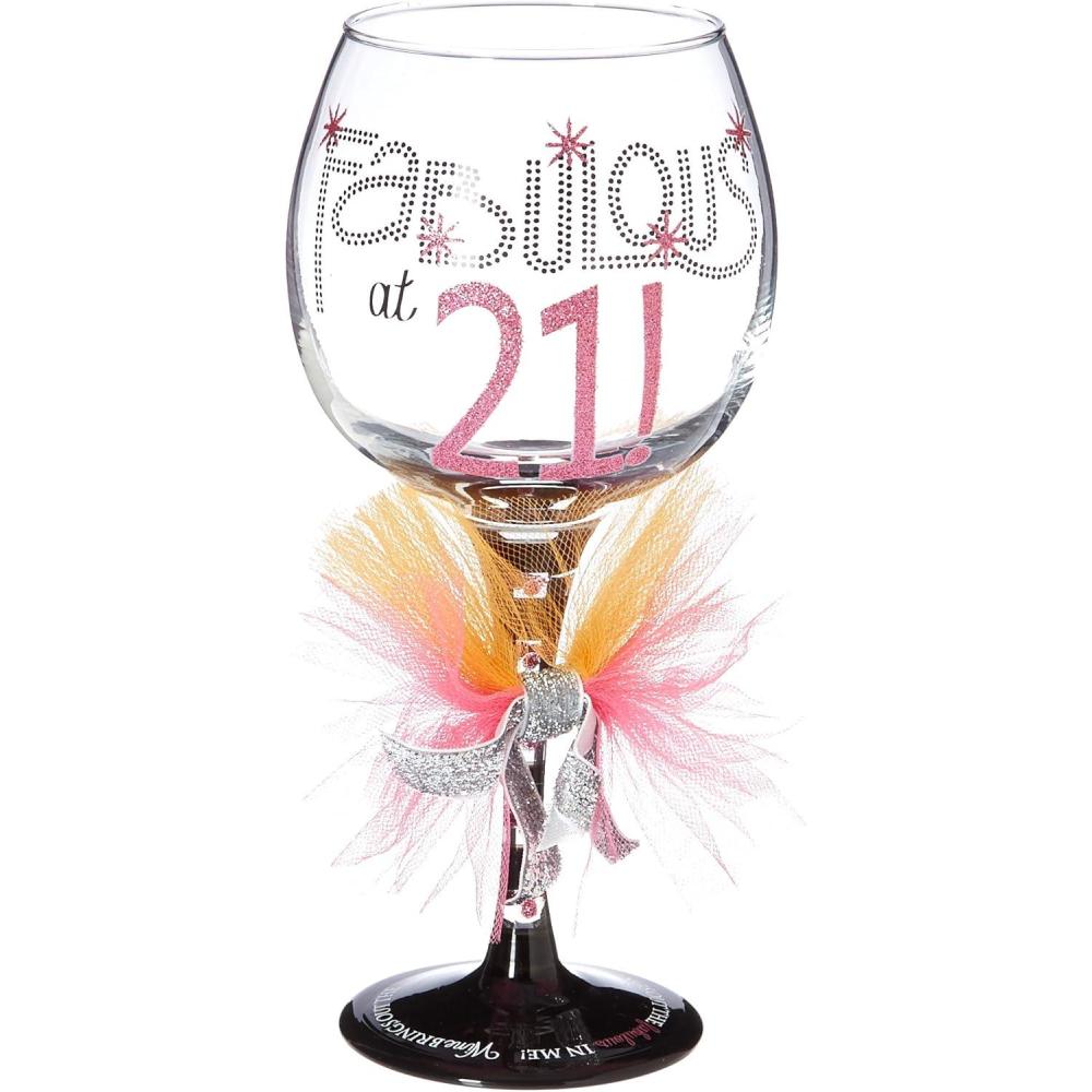 image:imageMud Pie Fabulous at 21 Wine Glass