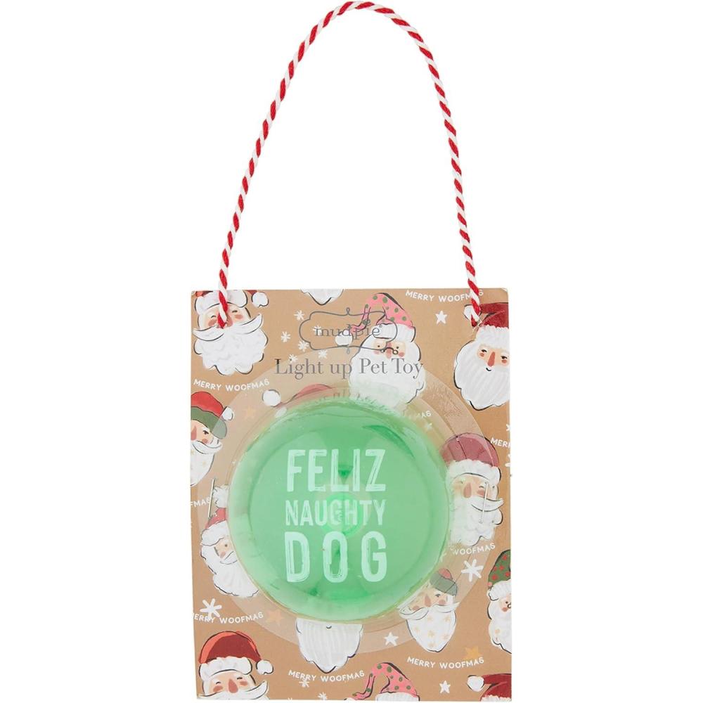 image:imageMud Pie Feliz Xmas Light Up Ball PET Toy Green