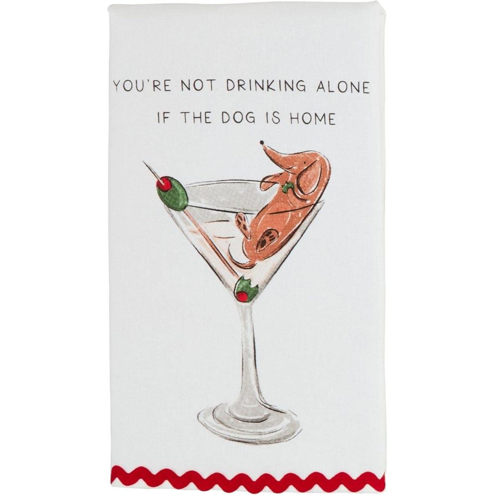 image:imageMud Pie Martini Dog RIC Rac Towel 26 x 16 12