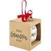 Mud Pie Ceramic Christmas Ball Ornament, Best Grandpa, 4.5″ x 4″