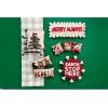 Mud Pie Hooked Holiday Dog Pillow, Christmas, 8″ x 18″(Santa)